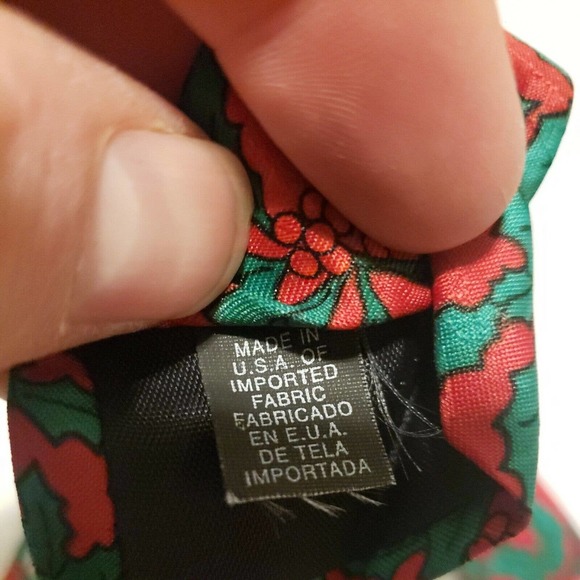 Lot Of 2: Vtg.Hallmark Christmas Santa Reindeer Holly Men’s Neckties Made in USA - Picture 9 of 9